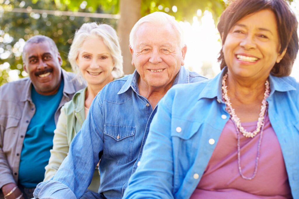 retirees smiling