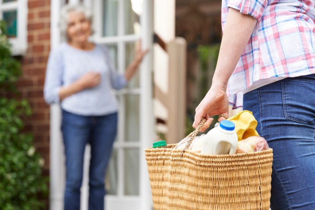 delivering groceries