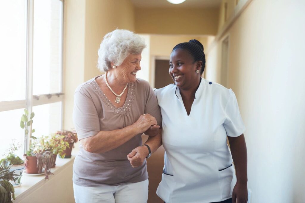 woman and nurse