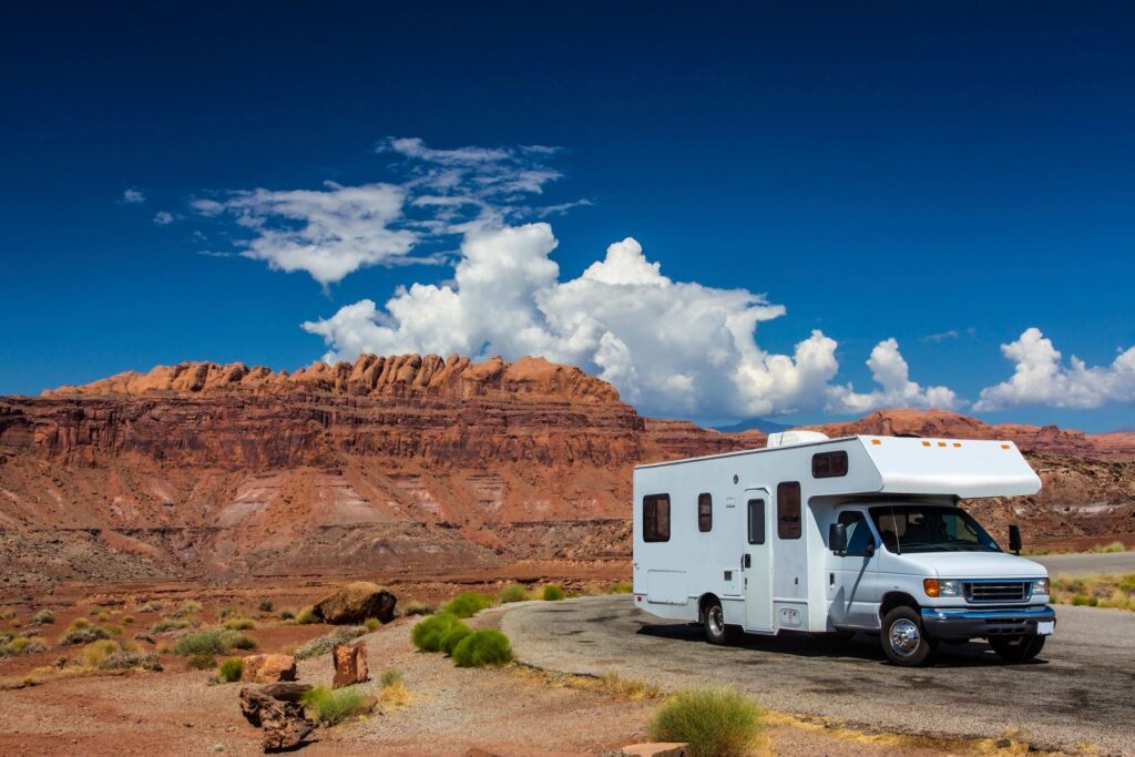 RV and mountains