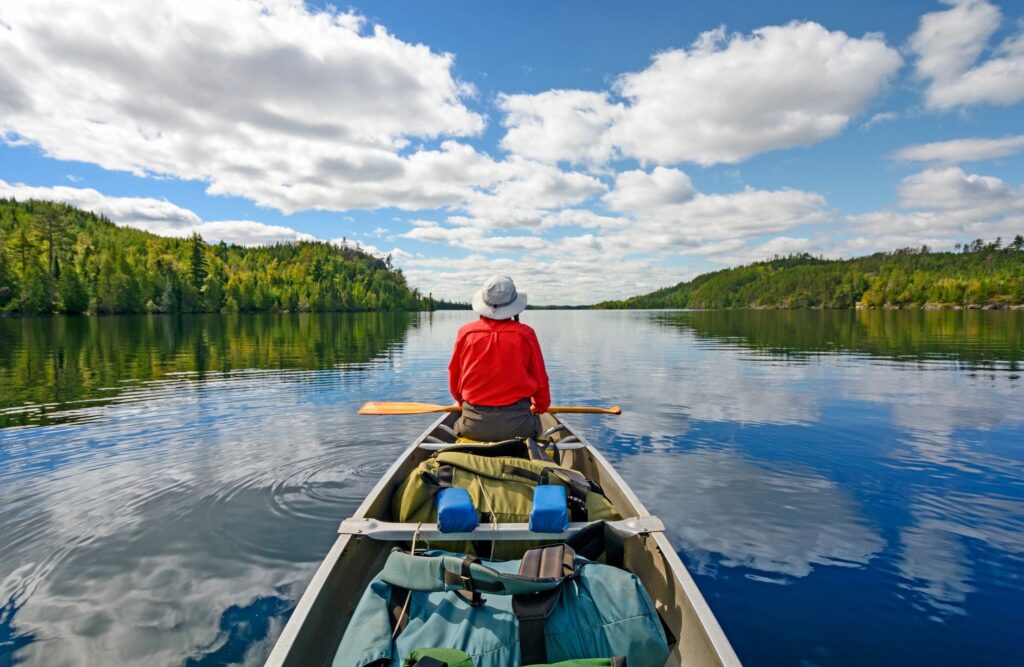 canoe on lake