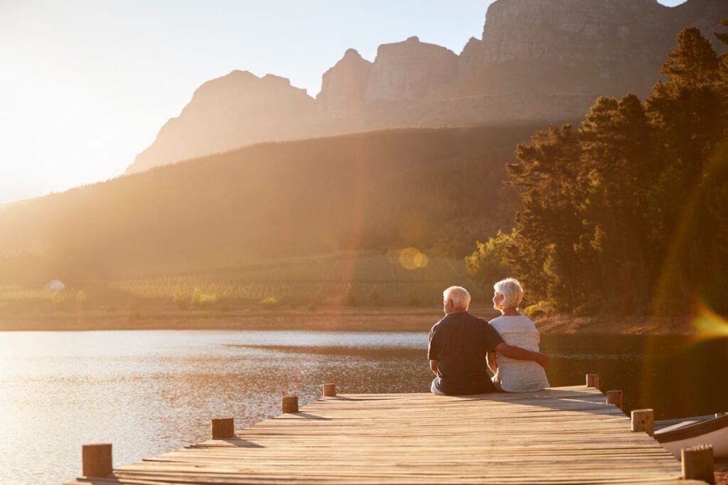 couple by lake